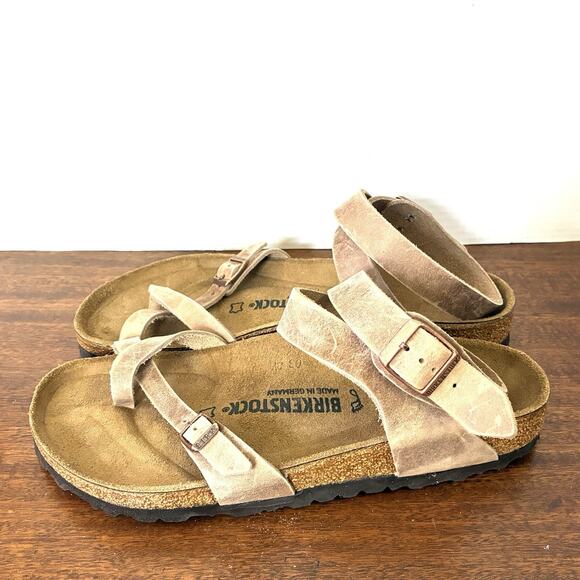 BIRKENSTOCK Yara Strappy Brown Leather Sandal Size 41, 10-10.5 US - Picture 1 of 6